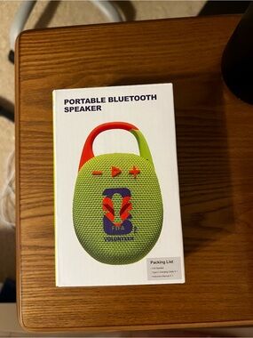 Fifa WC26 Volunteer Portable Bluetooth Speaker in Lime Green with Orange Handle